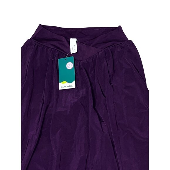 Halara Breezeful Crossover High Waisted 2-in-1 Midi Flare Skirt sz Small Burgund - Picture 11 of 16